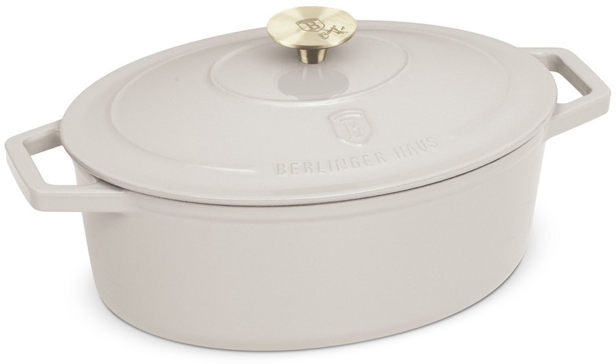 Berlinger Haus 6540 - Gietijzeren braadpan - Sahara collection - 30 cm - Creme/wit