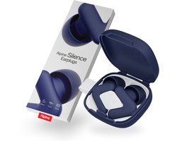 Alpine Silence Oordoppen - Oordoppen slapen - Vlieg oordoppen - voor Slapen, Focus & Reizen - Comfortabele, Herbruikbare Gehoorbescherming - Nauwsluitende V-vorm & Zachte Ovale Tips – 4 Maten XS/S/M/L – Tot 25dB Geluidsdemping – Donker Blauw