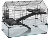 29.5 x 17.3 x 24 inch Hamsterkooi, 360°Zicht, Transparante Habitat, Ruim Voor Kleine Huisdieren, Geventileerd En Draagbaar