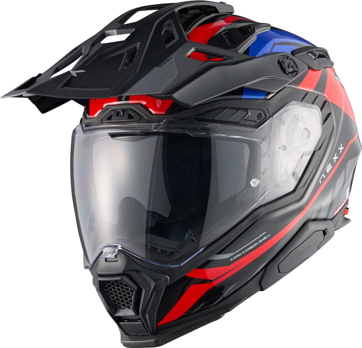 Nexx X.WED 3 Gobi Rood Blauw Adventure Integraalhelm - Maat M - Helm