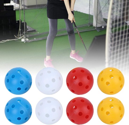 Hollow20 Stks Gemengde Kleur Plastic Luchtstroom Holle Training Golfbal Indoor Sport Praktijk Golf Accessoires — afbeelding 2