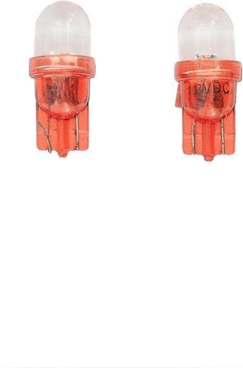 AutoStyle T-10 LED Lampen 12V Rood, set à 2 stuks