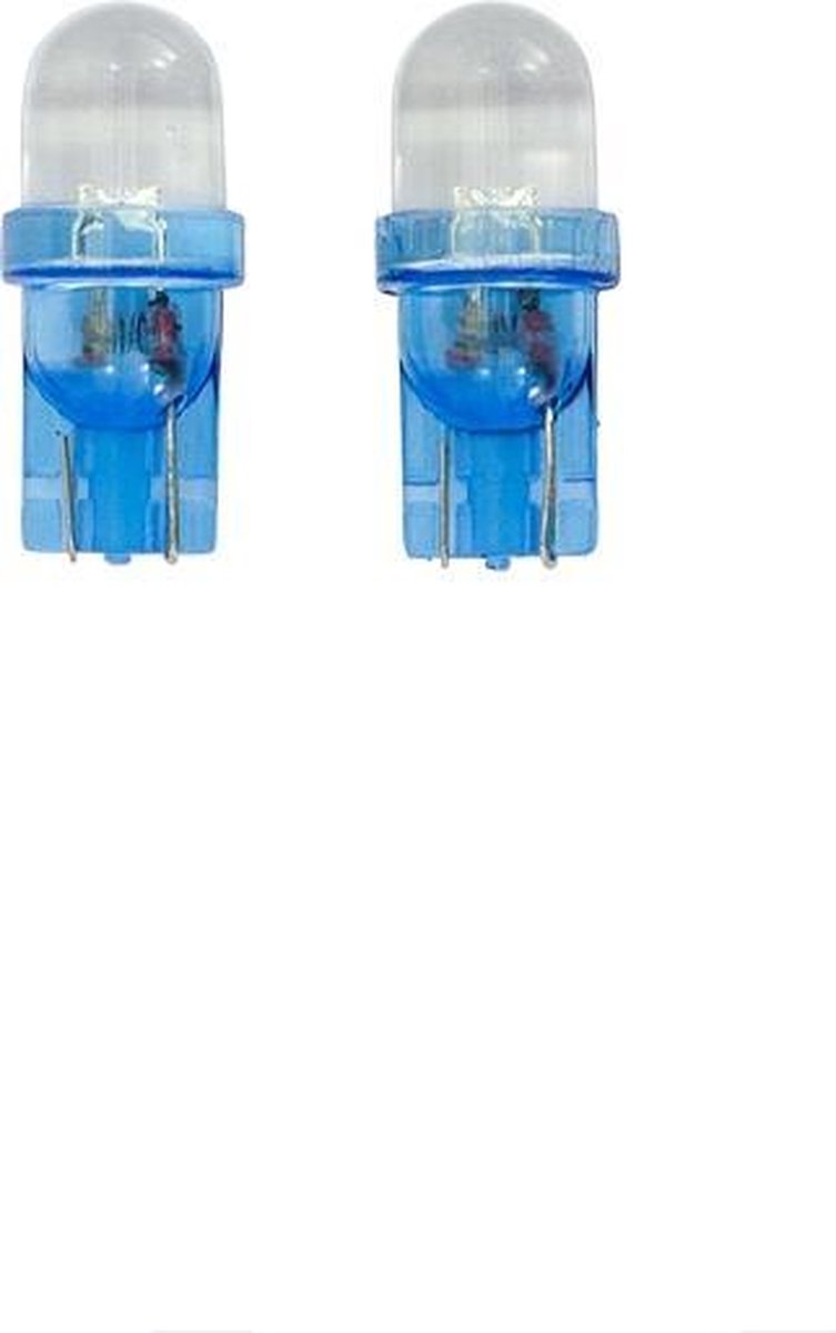 AutoStyle T-10 LED Lampen 12V Blauw, set à 2 stuks
