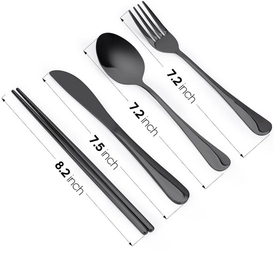 RVS Spork Groot A Slice of Green Vork en lepel ineen, handig voor in lunchbox