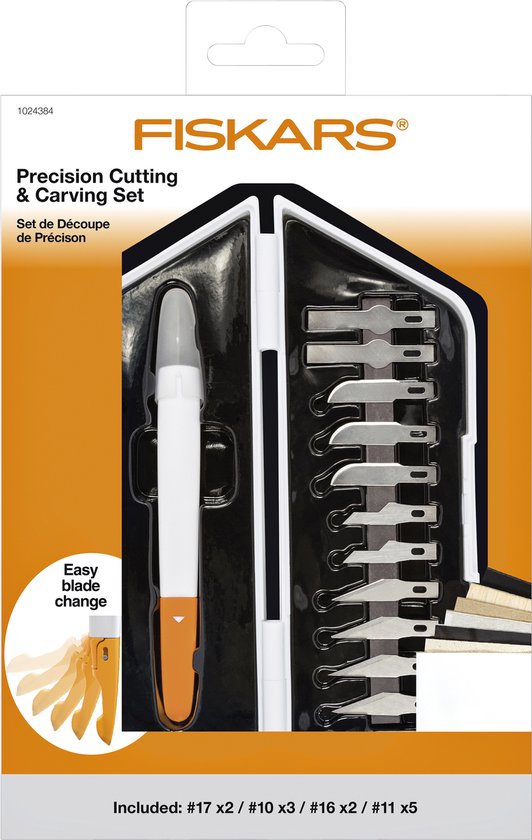 Fiskars Hobbymes Messenset - Premium Performance Opzetmessen - 12-delig