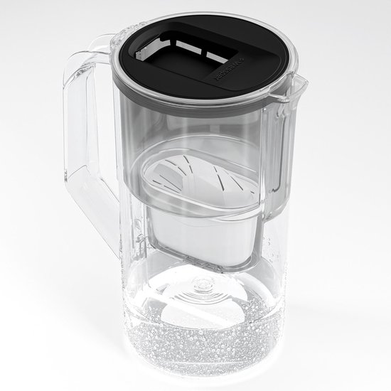 Wessper Carafe 2,8L avec compteur LED, Carafe Filtrante pour eau, Compatible avec Brita Maxtra, Réduction du calcaire, du chlore | Contient une carafe filtrante un filtre à eau – Blanc