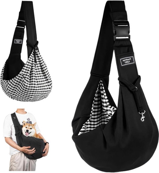 CUBY Draagdoek, zomer, honden, kleine honden, katten, sling pet, draagdoek, enkele schouder, huisdiertas voor reizen, hondendraagtas met voetkussen voor huisdieren (verstelbare schouderriem