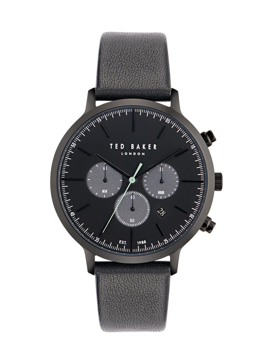 Ted Baker Haarvin Analoog Horloge Zwart Case: 100% Stainless Steel | Armband: 100% Leather 44 BKPHAF404W0, BKPHAF405W0