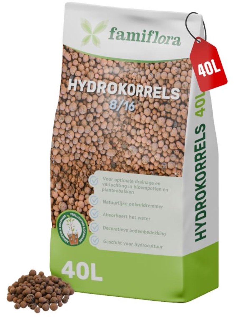 Famiflora Hydrokorrels 40L - Herbruikbaar - Natuurlijk product - Onkruidwerend