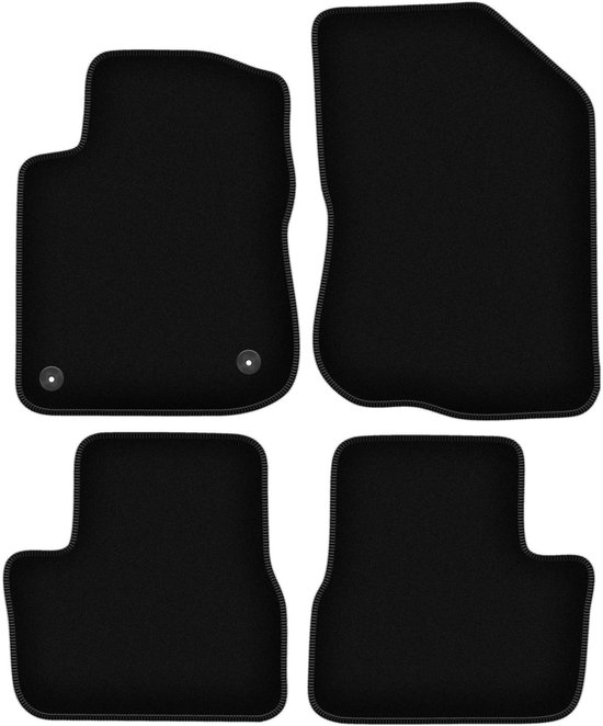 Tapis de sol en velours noir BASIC pour Peugeot 2008 I crossover (2013-2019)