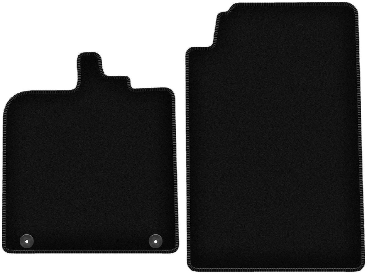 BASIC zwarte veloursmatten voor: Smart ForTwo II hatchback (2007-2014)