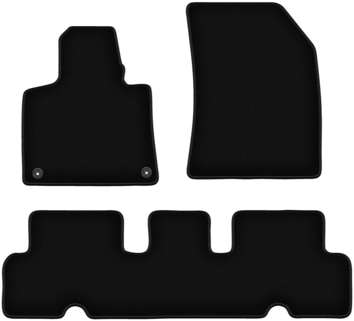 BASIC zwarte velours matten voor: Citroen C4 Grand Picasso II minivan (2013-)