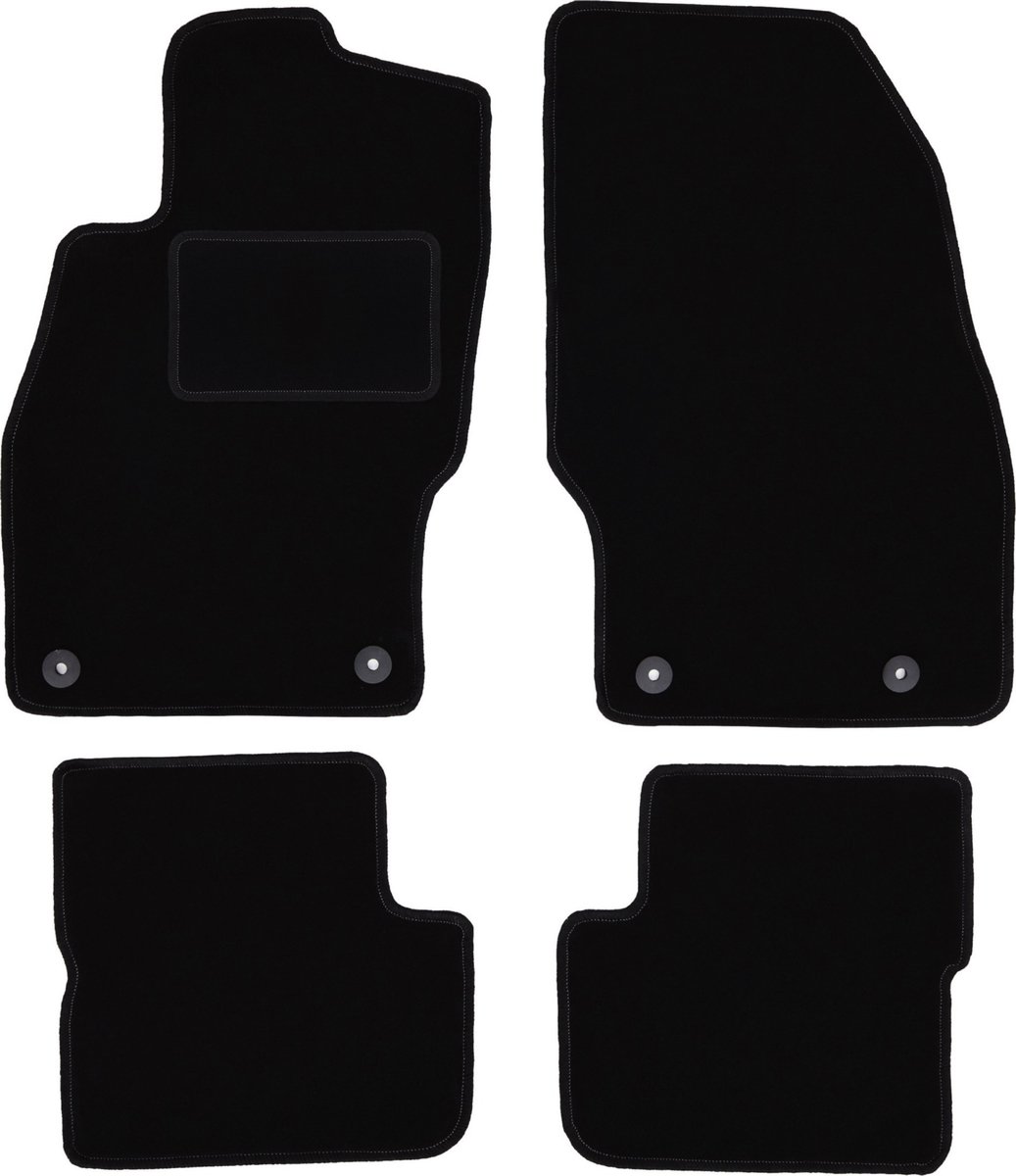 Zwarte veloursmatten voor: Opel Corsa E hatchback (2015-2020)