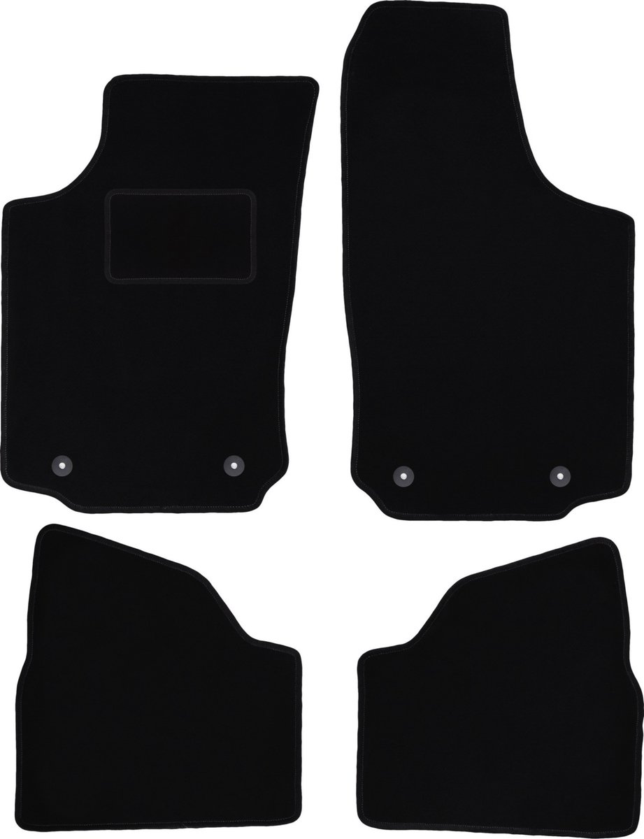 Zwarte veloursmatten voor: Opel Corsa C hatchback (2000-2006)