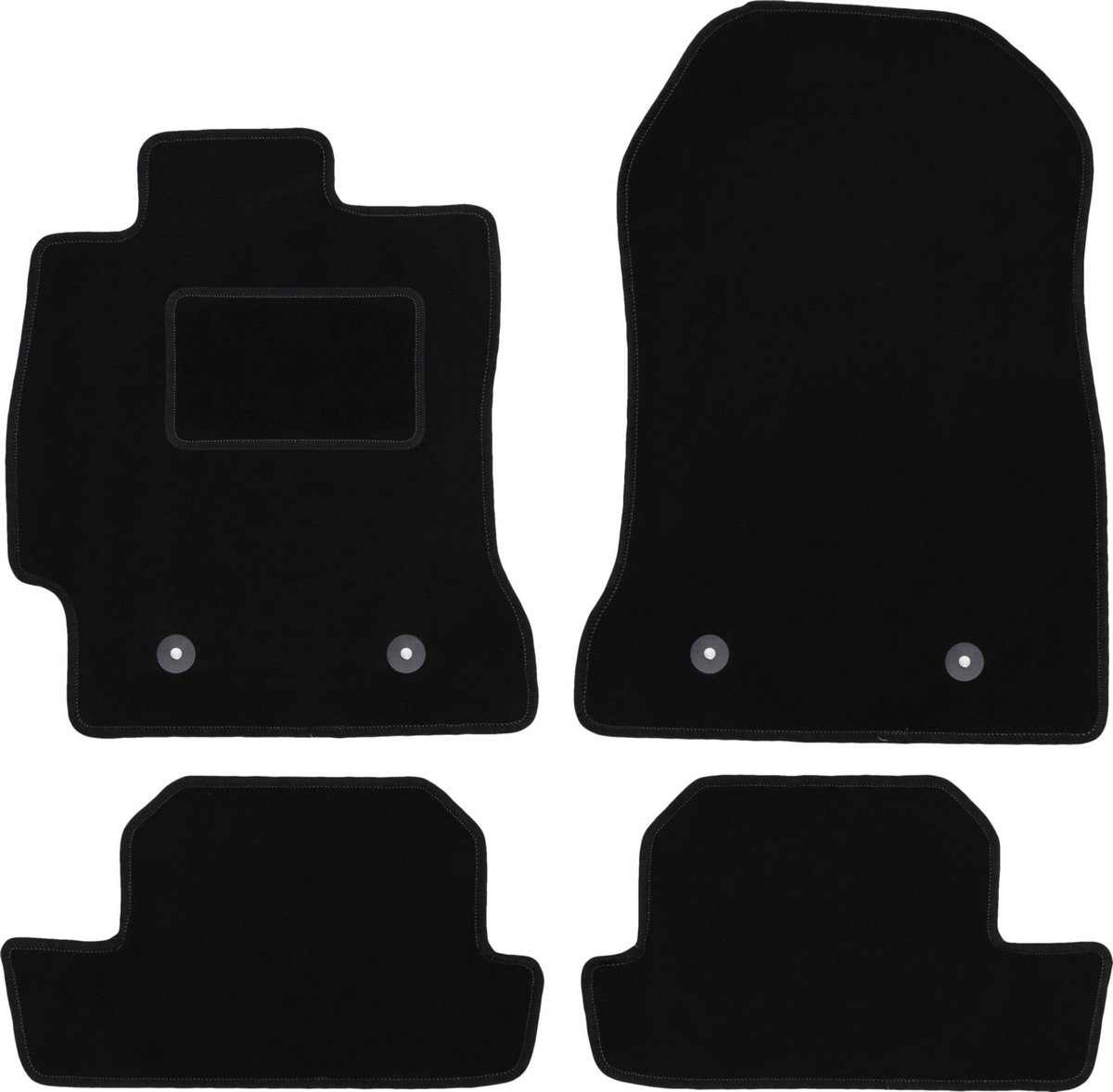 Zwarte velours vloermatten voor: Subaru BRZ coupé (2011-)