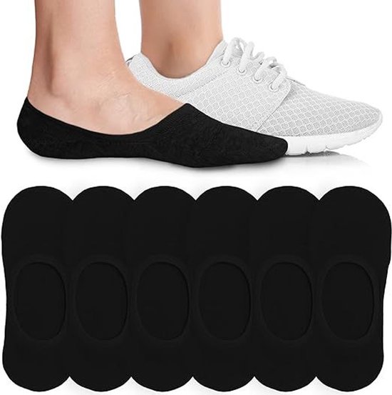 Dames onzichtbare bootschoenen - 3 paar - Onzichtbare trainingssokken - Normale dunne, ademende sokken - Antislip en slijten niet bij de hiel - Onzichtbare sokken met anti-wrijving