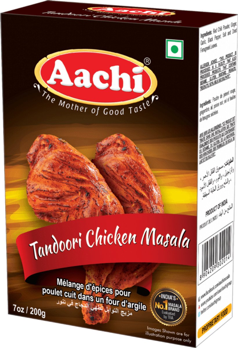 Aachi - Tandoori Chicken Masala - Kruidenmix Kip Tandoori - 3x 100 g