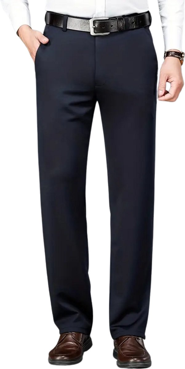 Livano Pantalon Heren Chino Golfbroek Nette Broek Elastische Tailleband Volwassenen Blauw