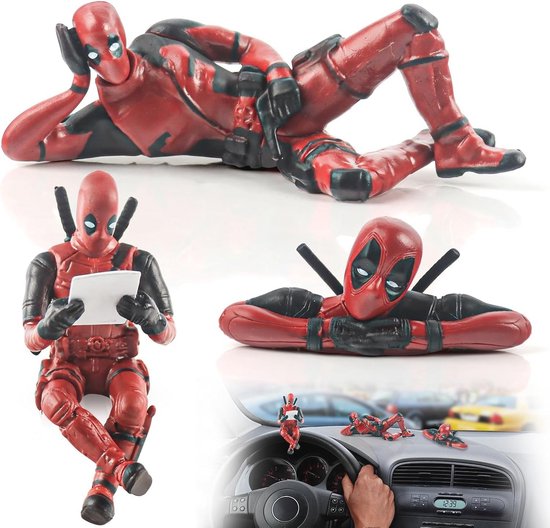 lomdung 3 Stück Auto Dekoration Charm Anhänger, Lustige Anime Deadpool Auto Hängen Ornament, Personalized Car Rear View Mirror Anhänger, Autozubehör zum Aufhängen für Frauen & Männer Ornament Gift