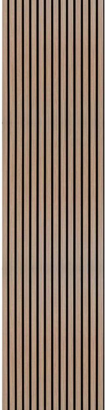 Panneaux muraux acoustiques - 60 x 280 cm - 1 face - 13 mm - Chêne Zebrano - Absorption acoustique - Flexible - Design élégant - Akupanel - Panneaux acoustiques - Panneau acoustique - Mur acoustique
