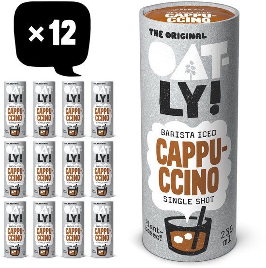 Oatly Haver Barista Iced Cappuccino - 12x235ml - Plantaardige ijskoffie - Koffie - Voordeelverpakking