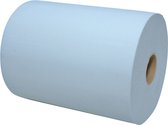 Handdoekrol Euro mini matic CEL blauw 2 laags 165 mtr x 18,3 cm - 6 rol