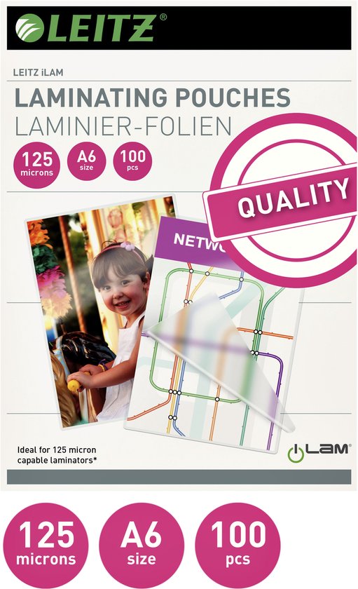leitz lamineerhoezen - A6 - 125micron - 100 stuk