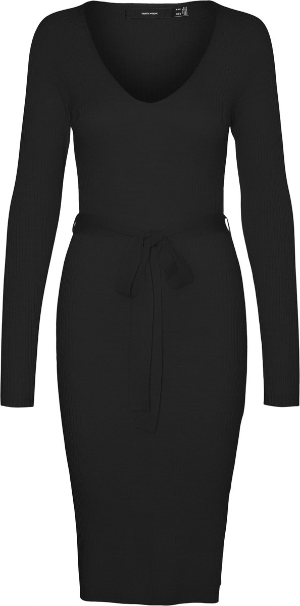 VERO MODA MATERNITY - VMMSABA RIB LS V-NECK BELT DRESS GA NOOS - Dames - Mini jurken
