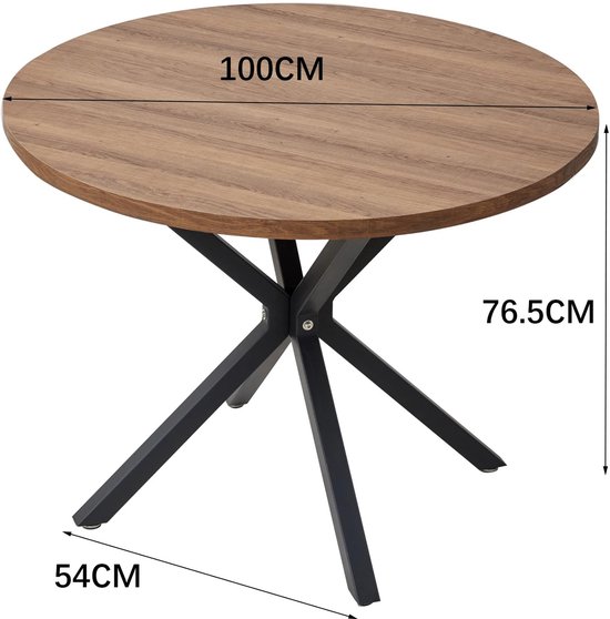 Table à manger naturelle 100 x 100 x 76 cm Table à manger naturelle 100 x 100 x 76 cm