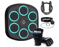 Boxing Machine - Incl. Bokshandschoenen / Springtouw / Reflex Ball - Bokszak - Boksmachine - Boksen - Music Boxing machine - Boxing
