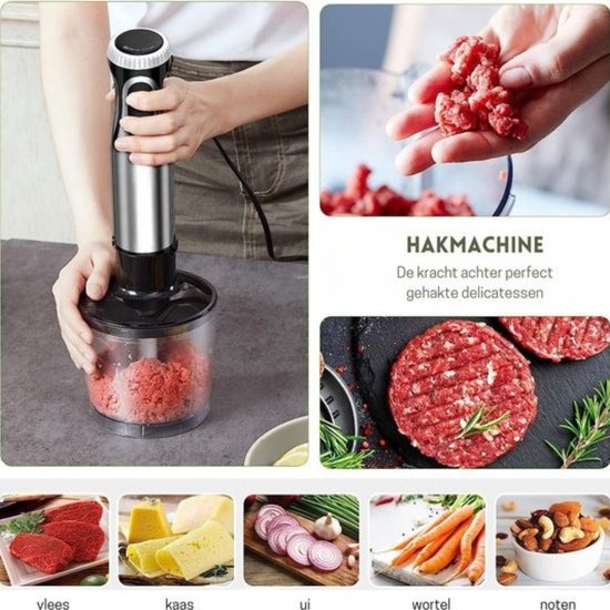 Intelectro Blender PowerBlend - De Ultieme Krachtpatser voor Culinaire Perfectie! - 1000W - 20 Snelheden - Hakmolen - Eiklopper - Veelzijdig Gebruik - Ergonomische Handgreep - Krachtige Motor - Kwalitatief - Zwart - Levering Sneller dan Aangegeven! van Merkloos — afbeelding 3