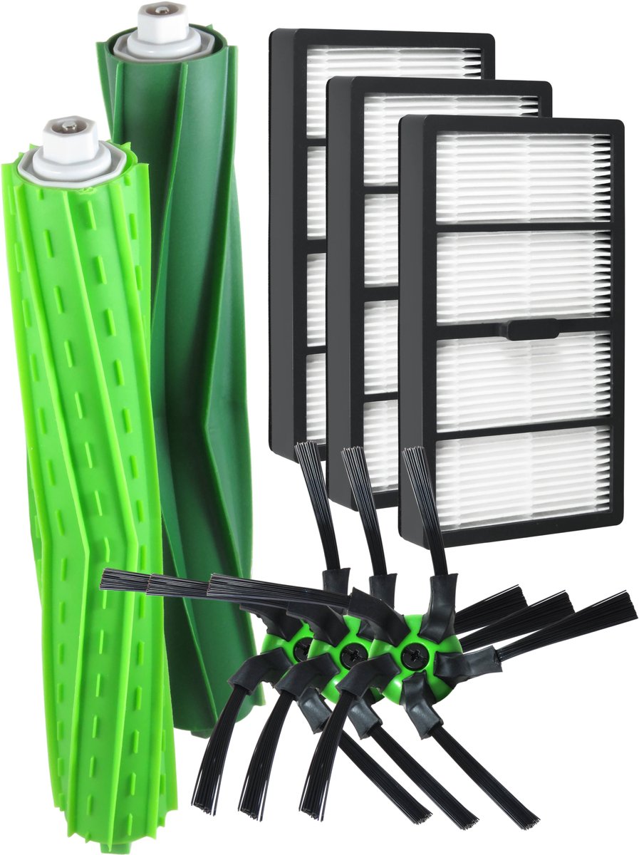 Dparts vervangingsset geschikt voor iRobot Roomba - voor S9 en S9+ - 3x HEPA filter - 3x zijborstel - 2x rubberen borstels - robotstofzuiger onderdelen - vervangkit - nr. 4655986