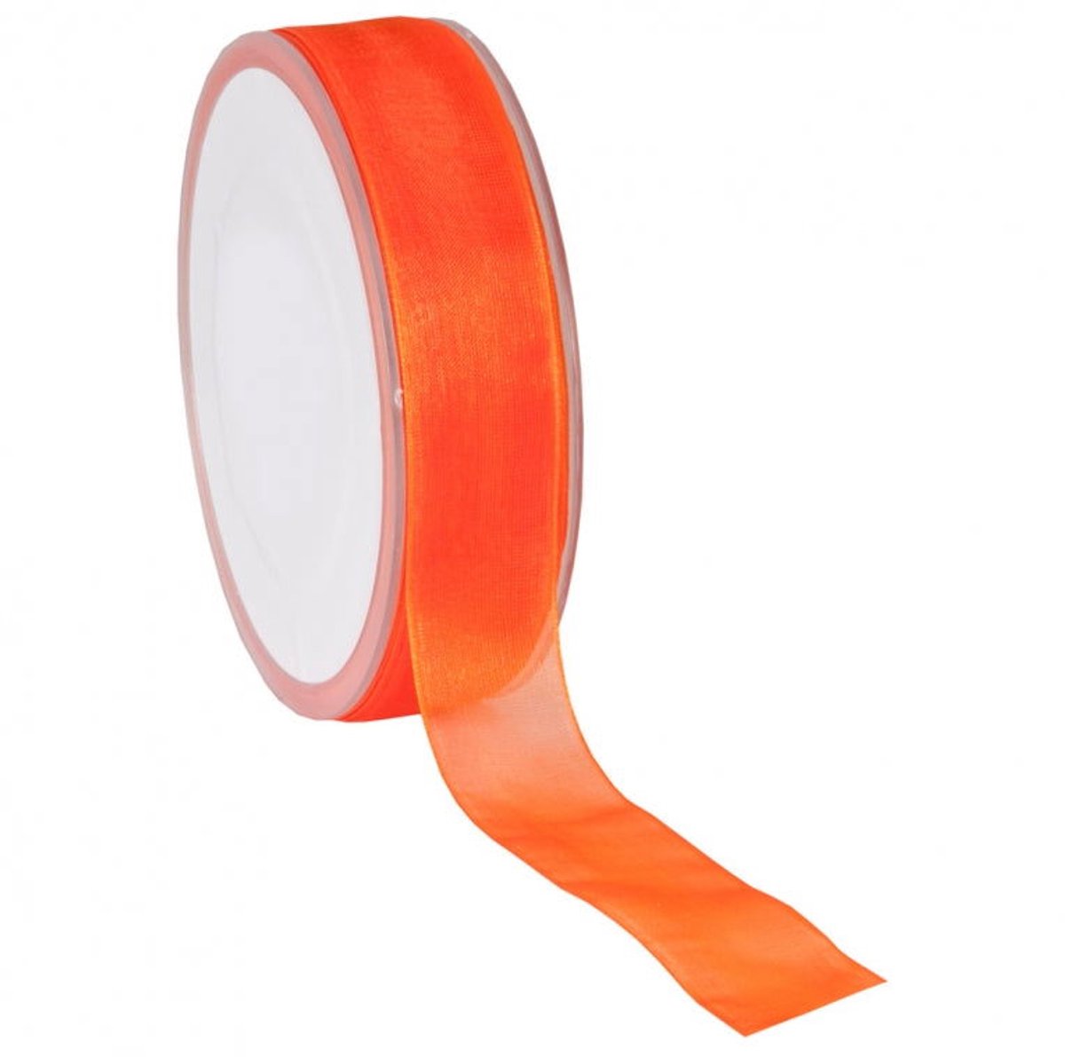Oranje Organza lint – 10 mm × 50 m – Organza