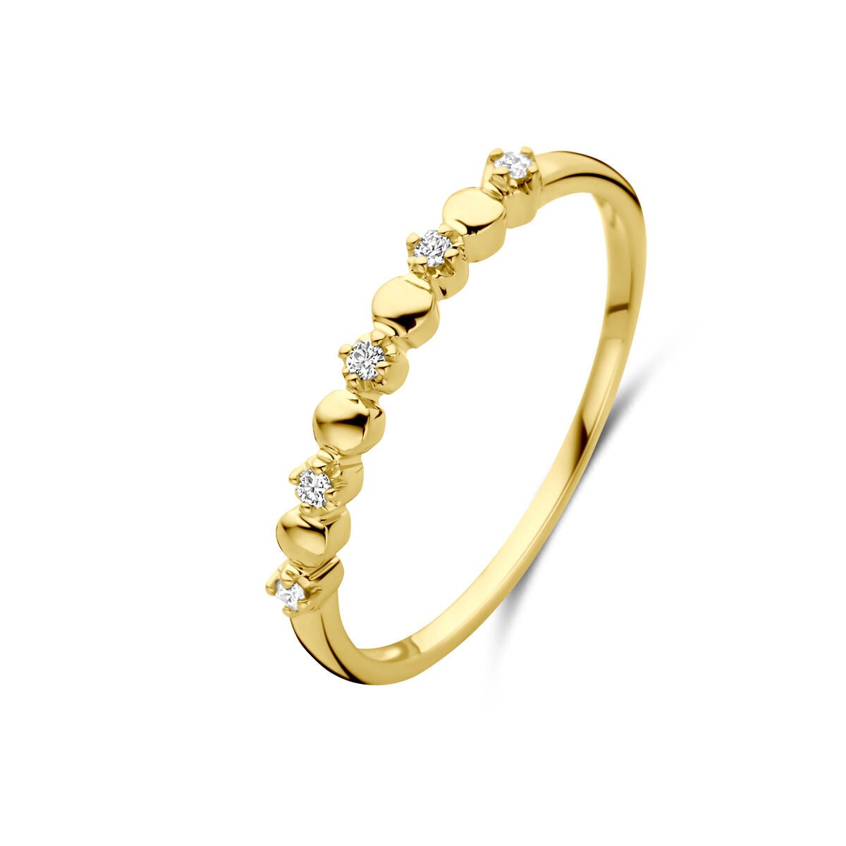 14K Geelgouden Ring Diamant 0.05Ct H Si 4034057