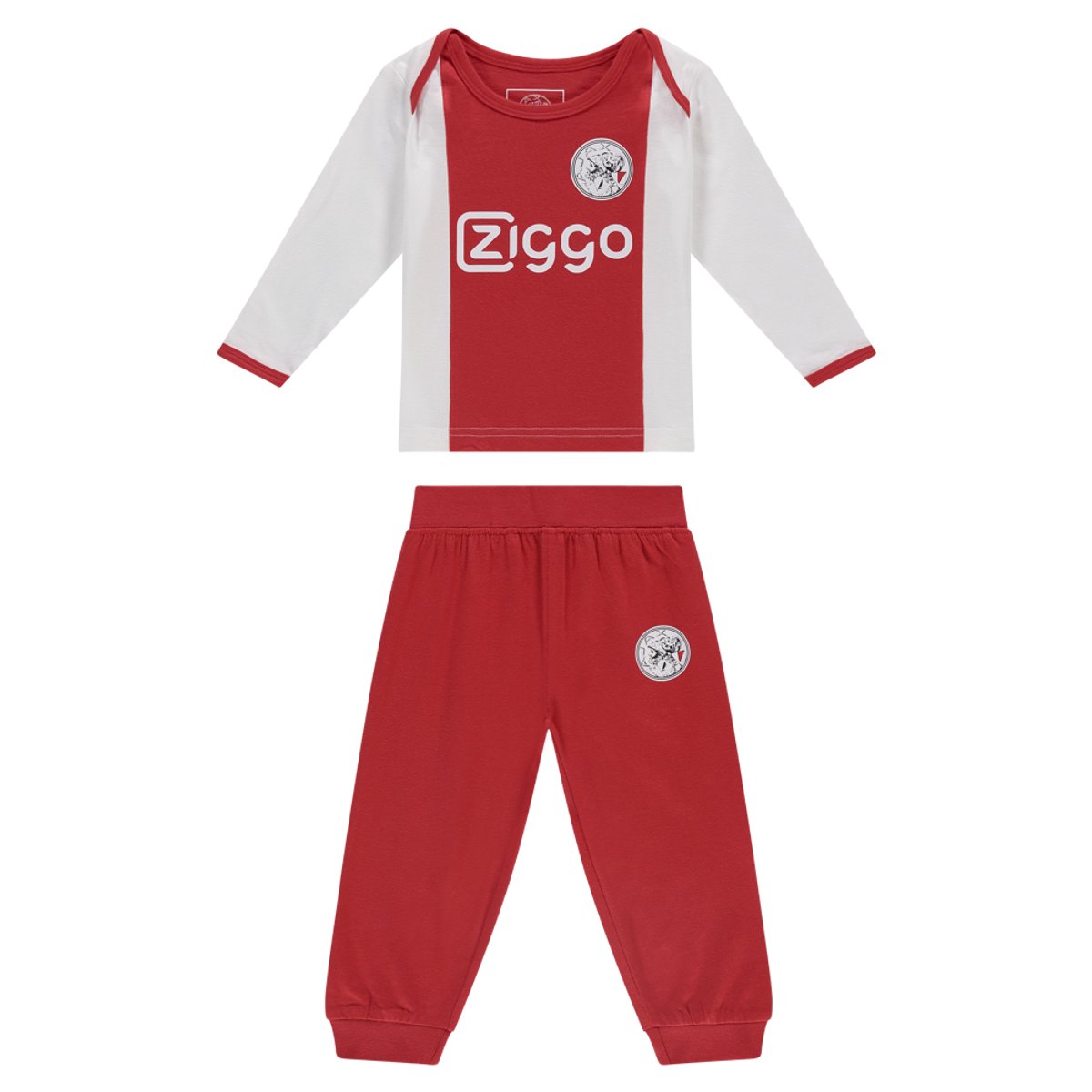 Ajax-baby pyjama wit rood wit Ziggo
