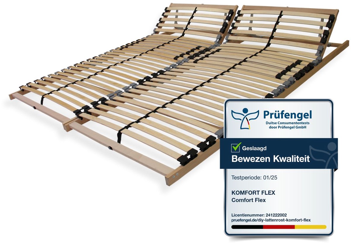 Lattenbodem 160x200 - verstelbaar hoofdbord - bedbodem - Sleepneo
