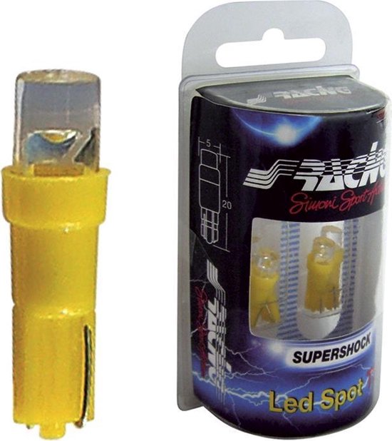Simoni Racing Verstralerset 112mm - LED - Zwart - Set à 2 stuks