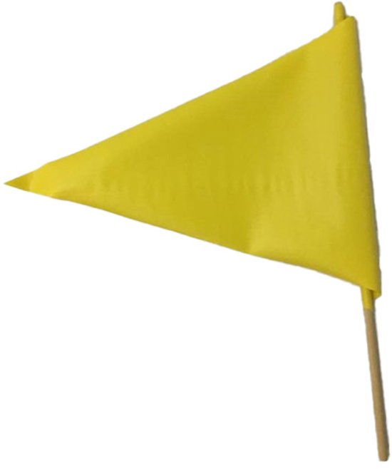 DRAPEAU DE SIGNALISATION TRIANGLE JAUNE