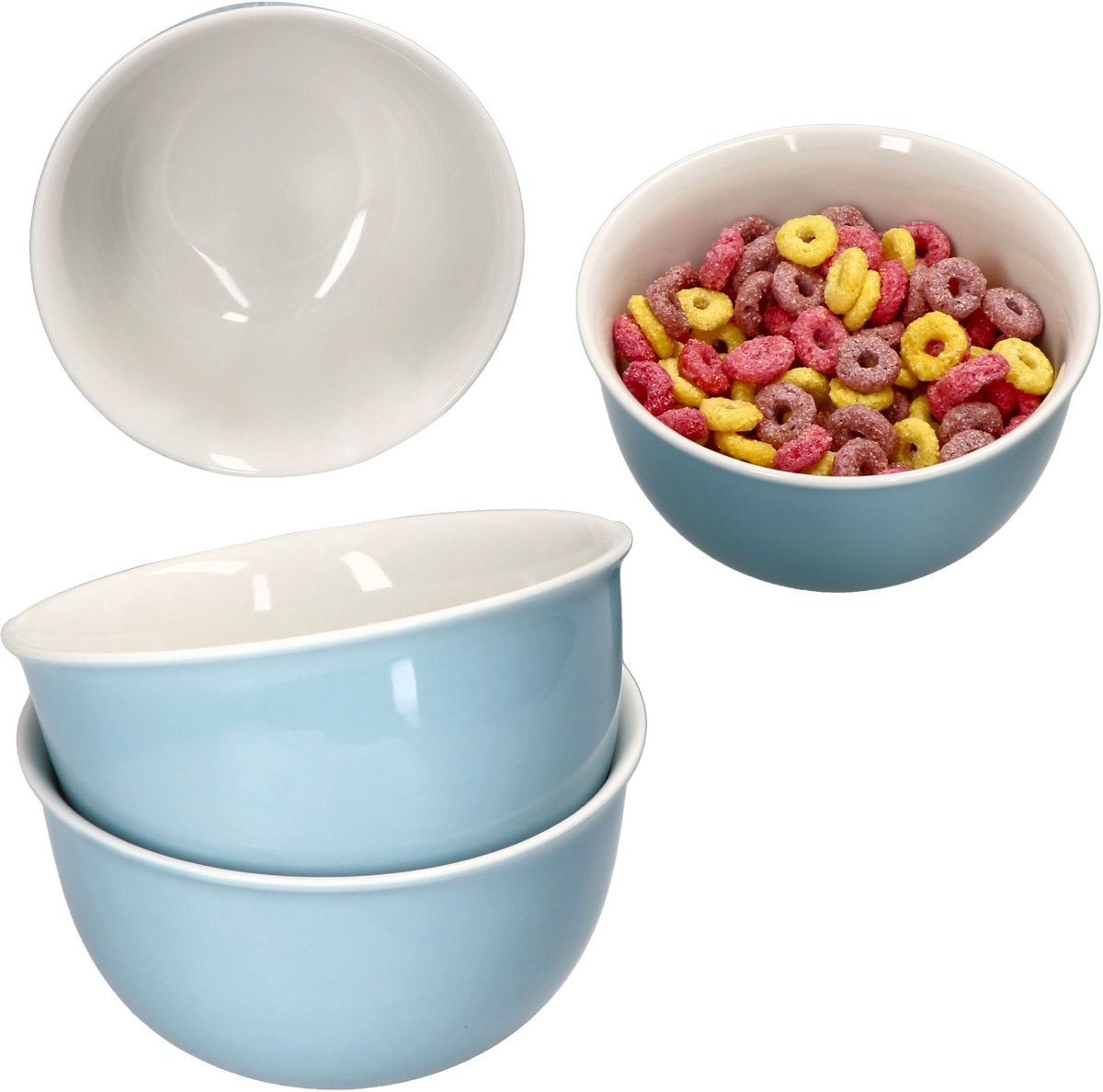 Set van 4 graankommen Nordic Blue Doppio - 406351