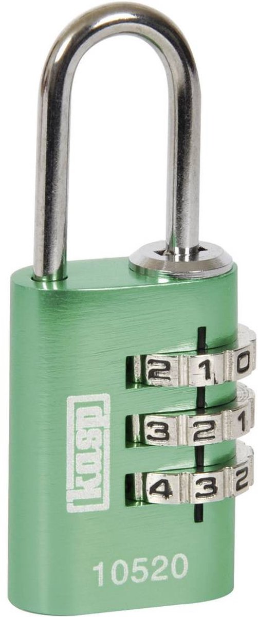 Hangslot Kasp K10520GRED Groen Cijferslot