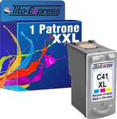 Set van 1x gerecyclede inkt cartridges voor Canon CL-41