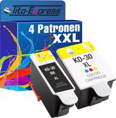 PlatinumSerie 4x cartridge alternatief voor Kodak 30 XL Black + Color