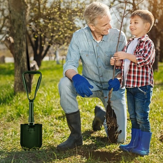 Unyqoos® Multifunctionele Opvouwbare Schop van Koolstofstaal voor Outdoor Avonturen en Tuinieren van Unyqoos — afbeelding 2