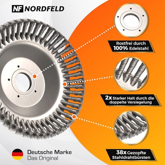 Professionele onkruidborstel voor maaimachines - Effectieve mos- en onkruidverwijderaar met accessoires van Merkloos	 — afbeelding 2