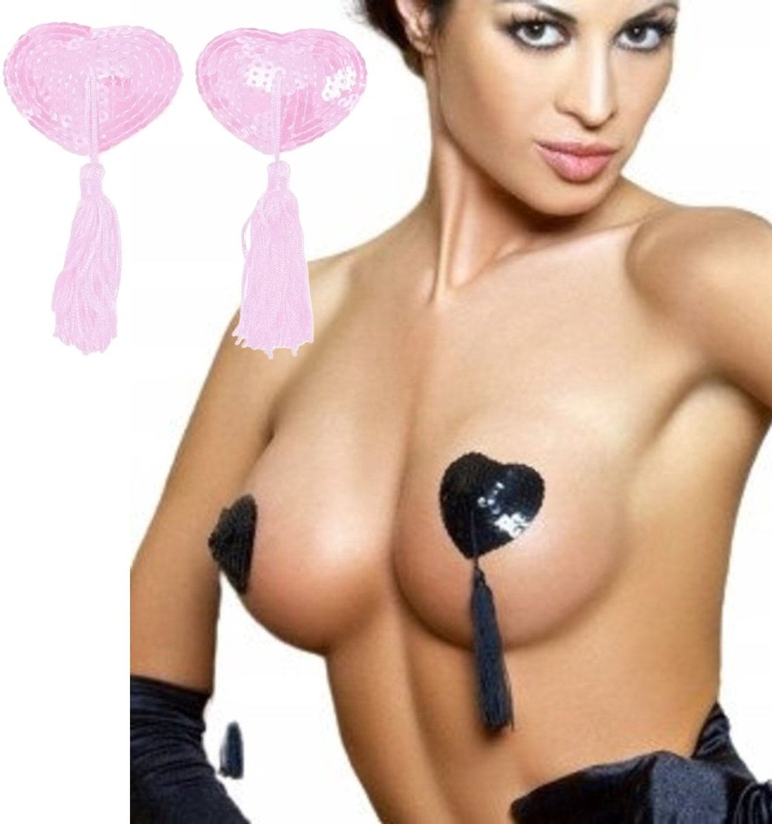 Goedkoopste Burlesque Harten Tepelkwastjes I Tepelkwastje I Tepelklemmen I Sexy Tepelversiering I Nipple Tassles I Zelfklevend I 2 Stuk I Roze