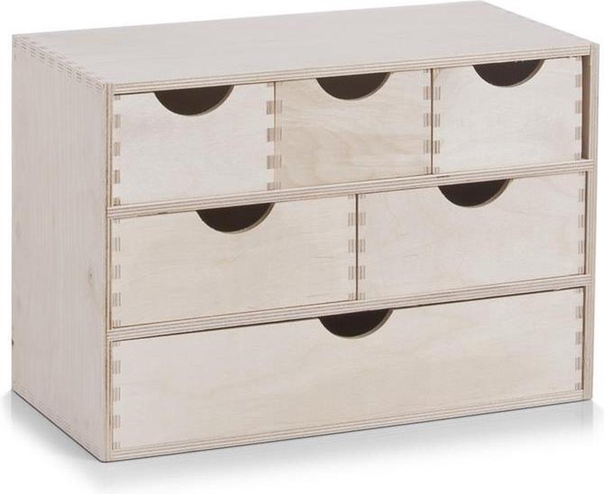 Zeller - Drawer Cabinet, 6 drawers, birch