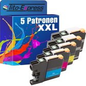 Tito-Express Brother LC 223 5x inkt cartridge alternatief voor LC-223 LC-223 DCP-J4120DW MFC-J5320DW J4420DW J480DW J4620DW