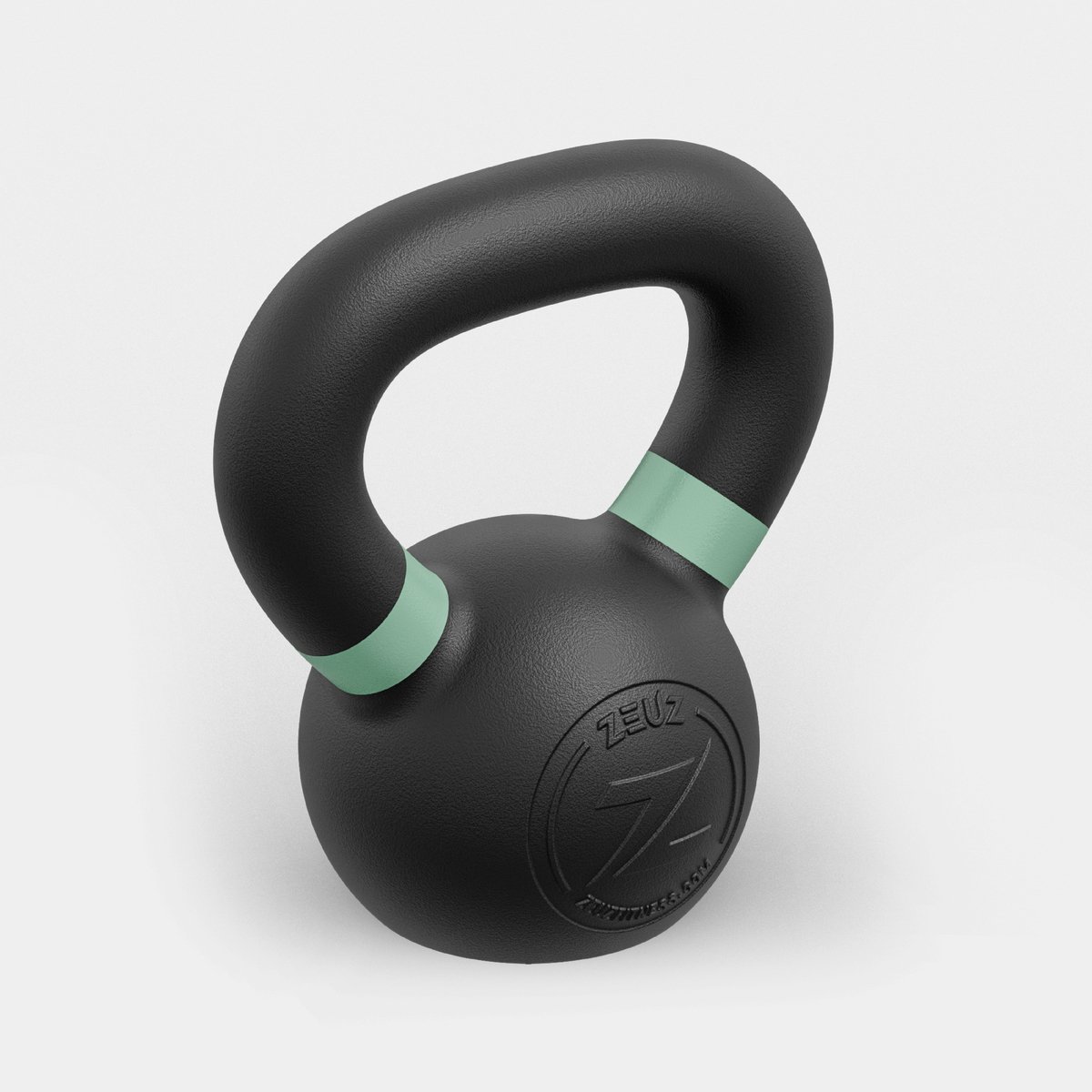 ZEUZ Kettlebell 4 KG – Gewichten voor Fitness & CrossFit - Conditie & Krachttraining – Gietijzer – Lichtgroen – foto 3