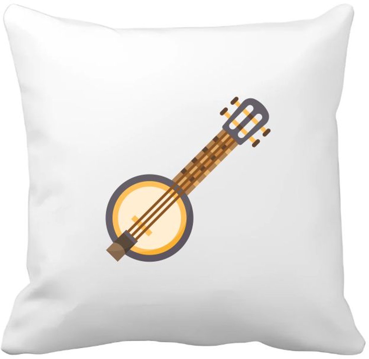 Akyol banjo Kussen hoes - Muziek - muzikanten - instrument - snaarinstrument - gitaar - 40 bij 40 cm Multicolor