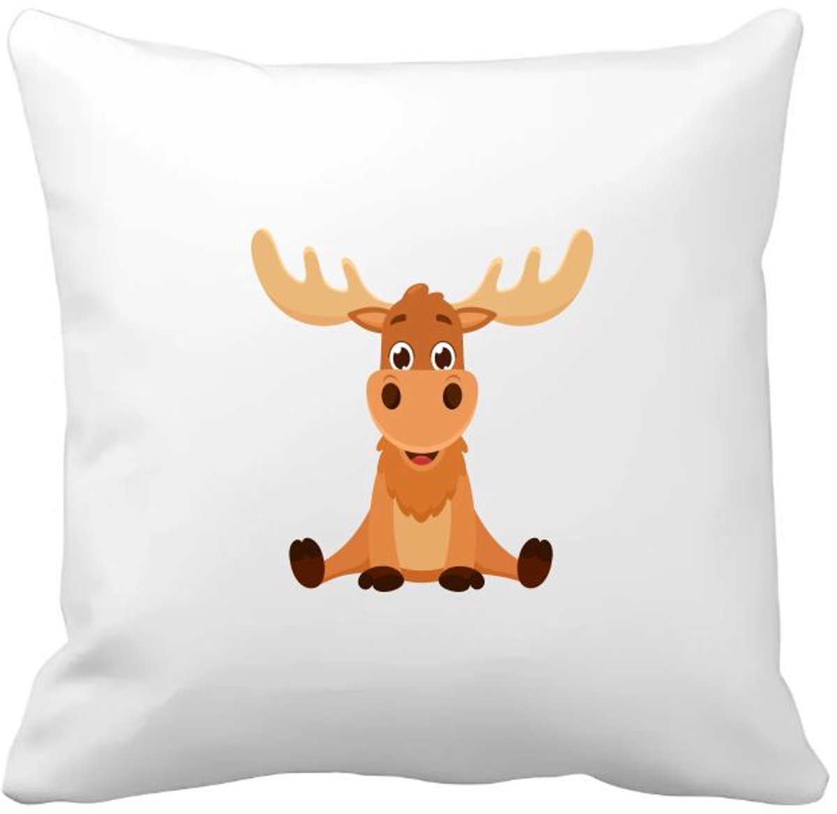 Akyol rendier Kussen hoes - Paarden - dieren liefhebbers - eland - kerst - kerstcadeau - 40 bij 40 cm Multicolor